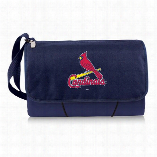 Picnic Time 820-00-138-264-3 Blanket Tote In Navy With St. Louis Cardinals Digital Rpnt