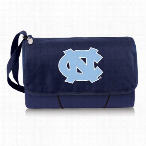 Picnic Time 820-00-138-414-0 University Of Northerly Carolina Tar Heels Digital Print Blanket Tote In Navy