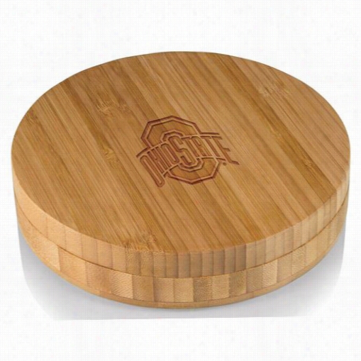 Picnic Time 8890-0-506-443-0 Maestro Ohio State Buckeyes Engraved Wine Hireling Set In Narural Wood