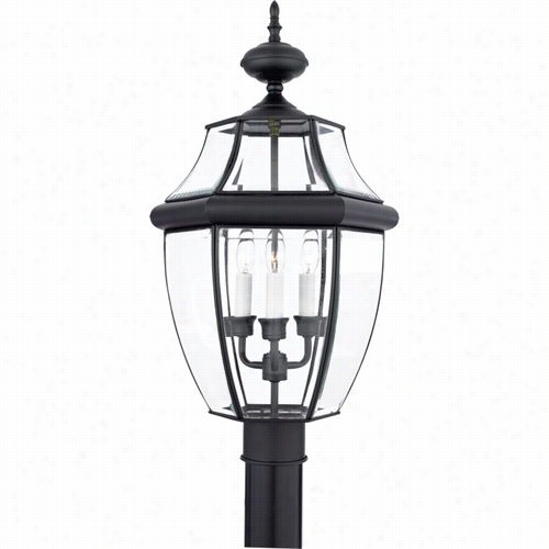 Quoizel Ny9043k Newbury 3 Light Outdoor Post Light  In Mystic Black