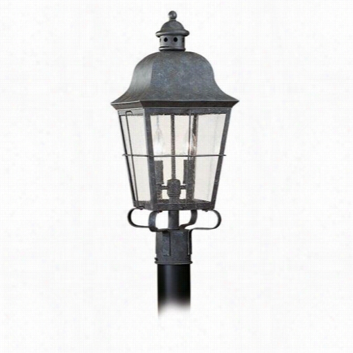 Sea Gull Lightting  8262-46 Colonial Styling 2 Light Oudtoor Post Lantern Oxidized Bronze