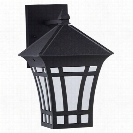 Sea Guull Lighting 89132ble-12 Herrington 11-3/4"" 1 Light Outdoor Wall Lantdn In Black