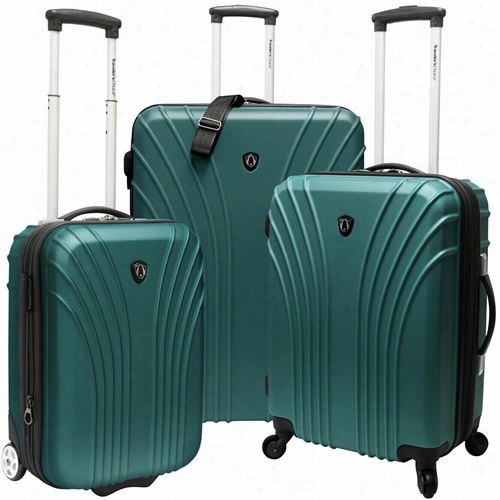 Traveler's Chioce Tc8500 Cappee Verde 3 Piece Hrdsided Ultra Lightwegih Tluggage Set