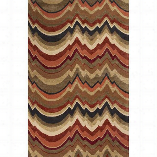 Jaipur Rug1 Cascade Hand-tudted Soft Haand Wool/art Silk Brrown/red Area Rug