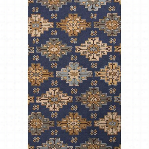 Jaipur Ru1g Explorerhand-tufted Ddurable Wool Blue/tan Ara Ug