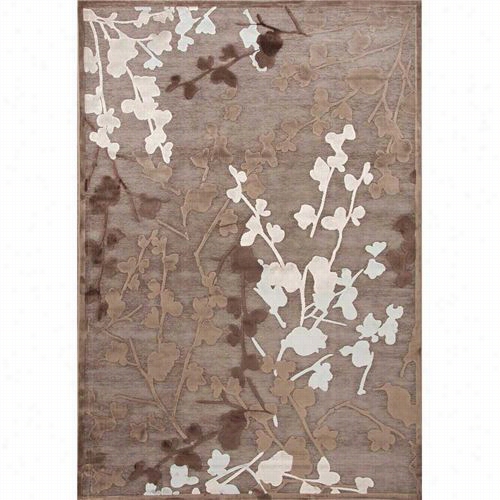 Jaipur Rug1 Fables Machine Made Floral Pattern Art Silk/chenille Taupe/ivory Superficial Contents Rug
