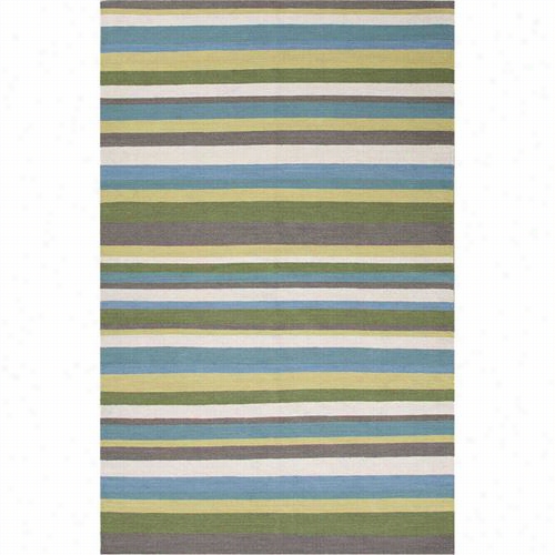 Jaipur Rug1 Maroc Flat-weave Dufable Wool Green/blue Area Rug