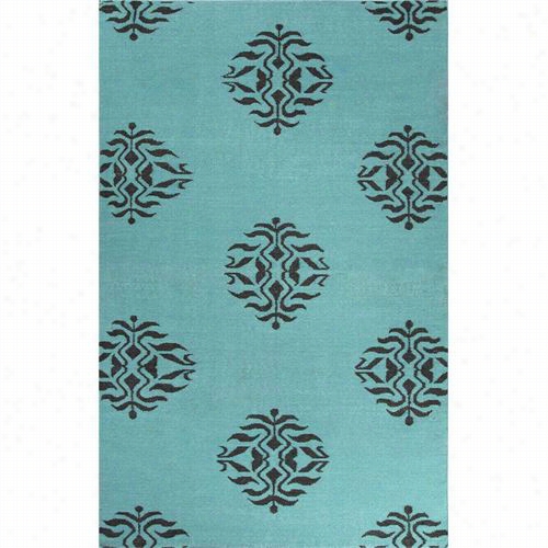 Jaipur Rug1 Maroc Flat-weave Tribal Pattern Wool Blue/lback Area Rug