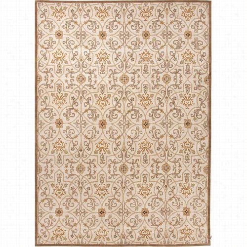 Jaipur Rug1 Poeme Hand-tufted Arts And Craft Pattern Wool Taupe/orange Areaa Rgu