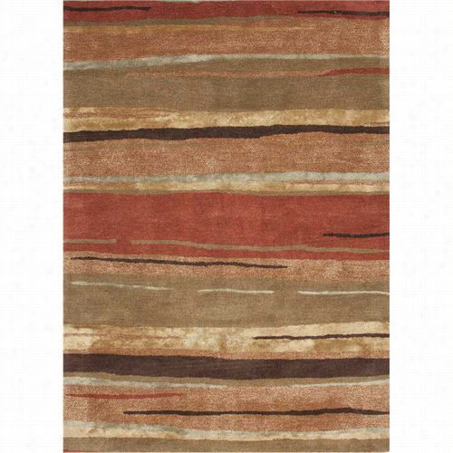 Jaipur Rug100 Baroque Had-tufted Abstract Pattern Wook Orange/brown Area Rug