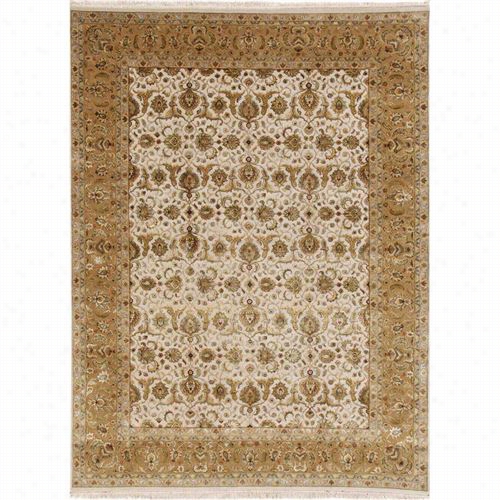 Jaipur Rug1001 Aurora Hand-knotted Oriental Pattern Wool/silk Ivory/yellow Royal Gold Area Rug