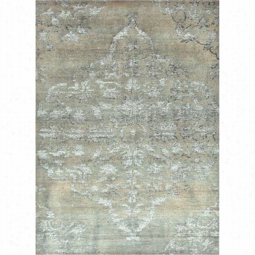 Jaipur Rug1020 Herit Age Haand-knotted Tone-on-tone Pattern Wool/art Silk Blue/tan Area Rug