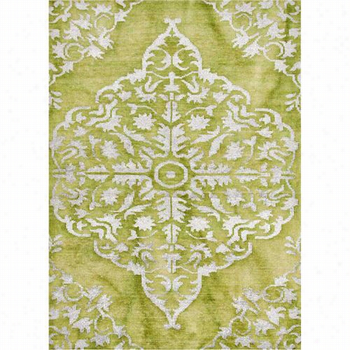 Jaipur Rug10203 Heritage Hand-knottted Tone-on-tone Pattern Wool/art Silk Green/gray Area Rug