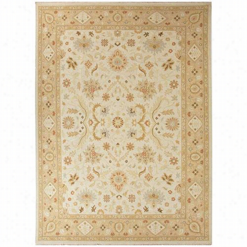 Jaipur Rug1022 J Aimak Hand-knotted Oriental Pattern Wool Ivory/taupe Area Rugg