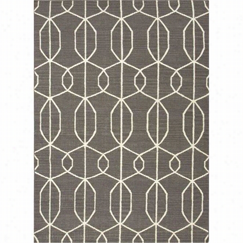 Jaiphr Rug1027 Maroc Flat-weave Geometric Patetrn Wool Gray/ivory Nima Area Rug