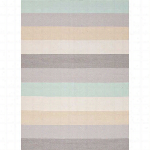 Jaipur Rug10281 Maroc Flat-weave Sstripe Pattern Wool Gray-haired/blue Area Rug