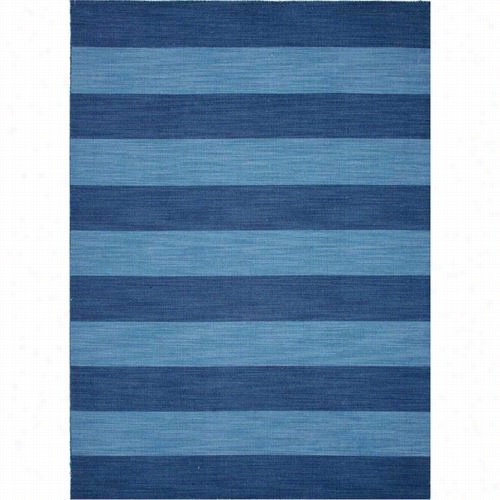 Jaipur Rug1038 Pura Vida Flat--weave Stripe Pattern Wool Blue/region Rug
