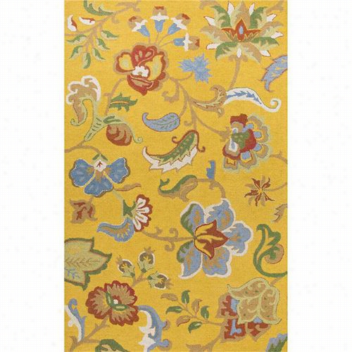 Jaipur Rug11 Hacienda Hand-tufted Textured Wool Yellow/blue Area Rug