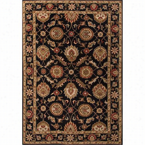 Jaipur Rug111 Mythso Hwnd-tufted Oriental Pattern Wool Black/red Area Rug