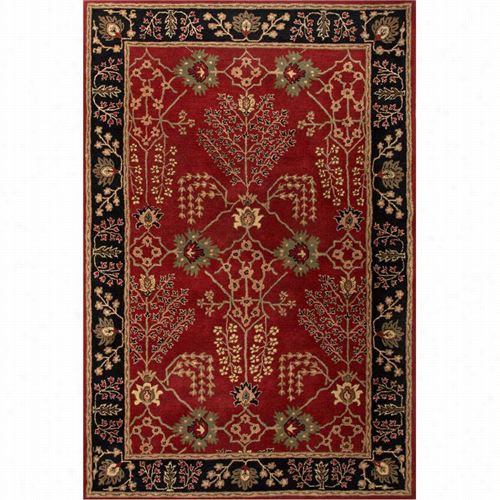Jaipur Rug1137 Poeme Hand-tufted Arts And Craft  Pattern Wool Red/black Area Rug