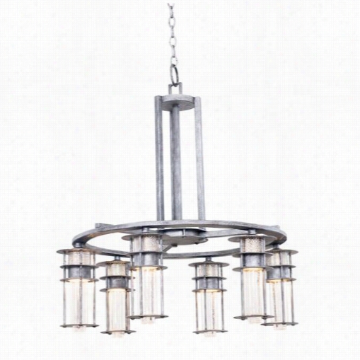 Kalco 7297ri Anchorage 6 Light Chandelier In Ruggdd Iron