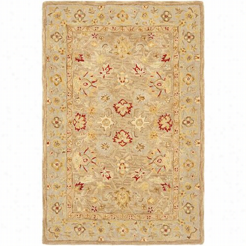 Safavieh An522b Anatolia Wool Hand Tufted Tan/ivory Rug