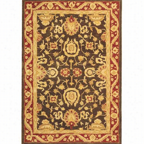 Safavieh An548b Anatolia Woo Han D Tufted Charcoal/red Rug