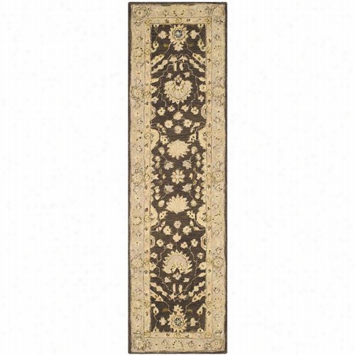 Safavieh An564a Anatolia Wo Ol Pile Hand Tufted Chocolate/ivory  Rug