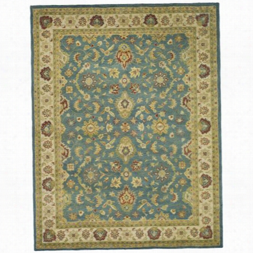 Safavieh At15a Anntiquity Wool Hand Tufted Blue/beige Rug