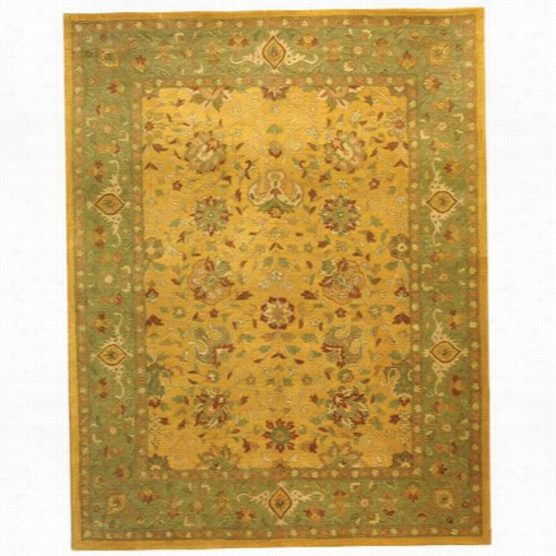 Safavieh At21c Antiqiiy Ywool Hand Tufted Gold Rug