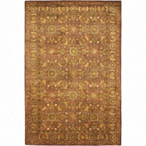 Safavieeh At53c Antiquity Woool Hand Tufted Coppper/gold Area Rug