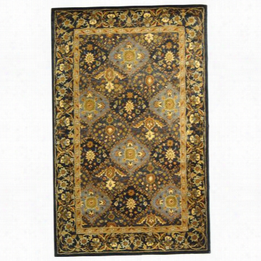 Sfaavieu At57a Antiquity Wool Hand Tufted Blue Area Rug