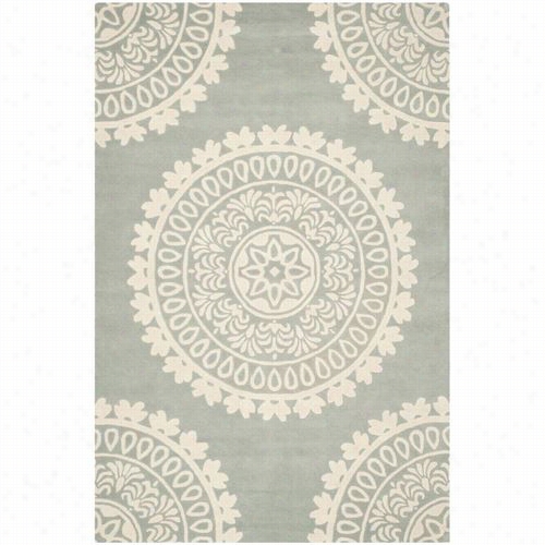 Safavieh Bel122 Bella Wool Han Dtufted Grey/ivory Rug