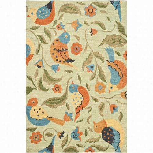 Safavieh Blm676a Blossom Wool Hand Hooked Sage/mut Rug