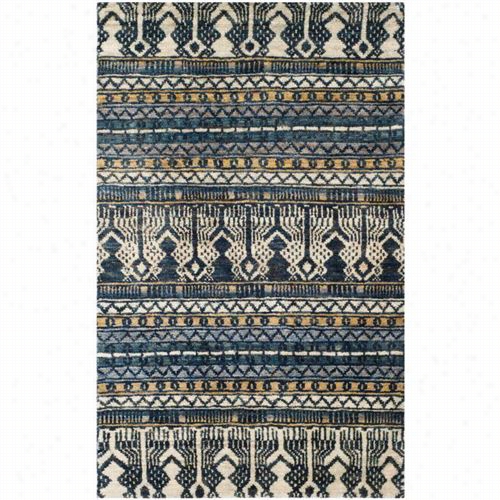 Safavieh Boh648a Bohemian Jute Pile Hand Knotted Blue Rug