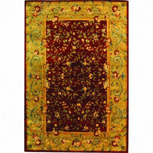 Safavieh Brg164aa Bergama Wool Hand Tufted Red/dark Beig Rug