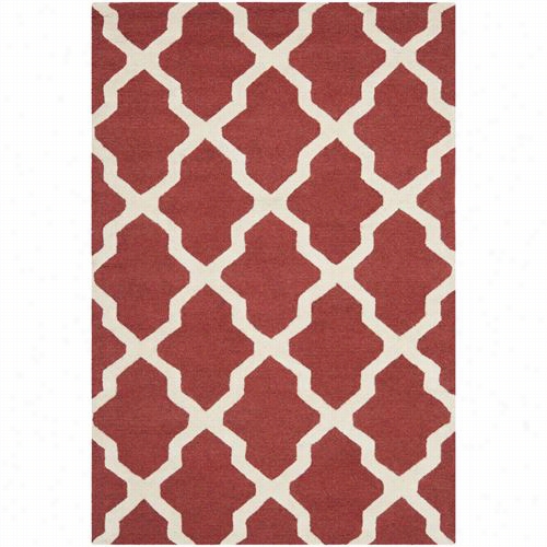 Safavieh Cam12l1 Cambridge Wool Hand Tufted Rust/ivory  Rug