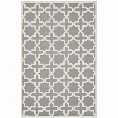 Safavieh Cam125d Cambridge Wool Hand Tufted Silver/ivory Rug