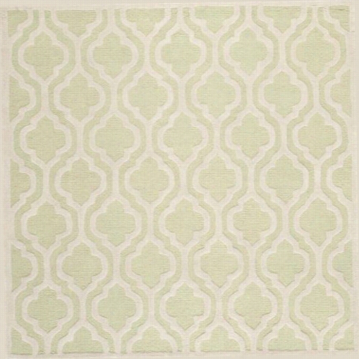 Safavieh Cam132b-6sq Cambridge Wool Hand Tufted Light Greeen/ivory Rug