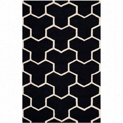 Safavieh Cam14e6 Cambridge Wool Hand Tufted Black/ivory Rug