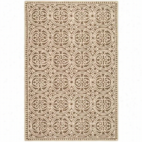 Safavieh Cam232a Cambridge Wool Hand Tufted Broown/white Rug