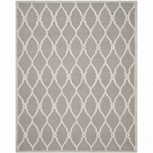 Safavieh Cam352d Cambridge 100% Wool Pile Hand Tufted - Noose And Cut Dark Greyi/vory Rug