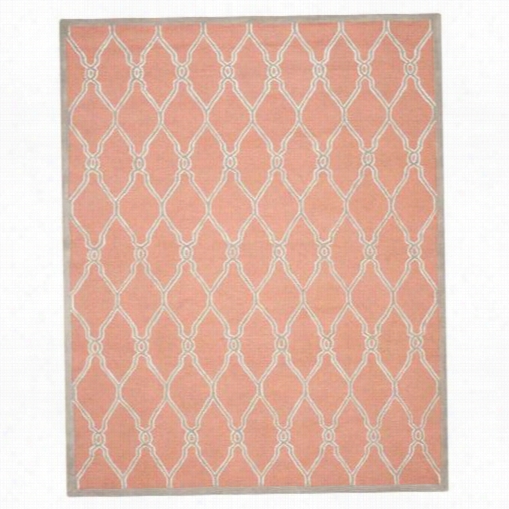 Sagavieh Cam352w Cambridge 100% Wool Pile Hand Tufted - Loop Andc Ut Coral/ivory Rug