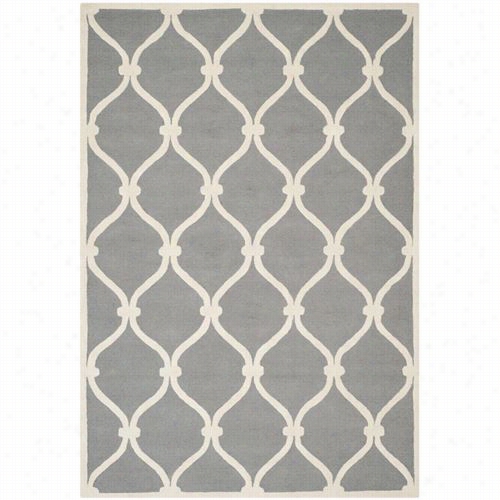 Safavieh Acm710d Cambdidge Wool Pile Hand Tufted Dark Grey/ivory Rug