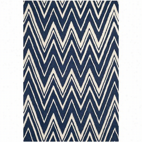 Safavieh Cam711m-9 Cambridge Wool Pile Hand Tufted Navy/ivoyr Rug