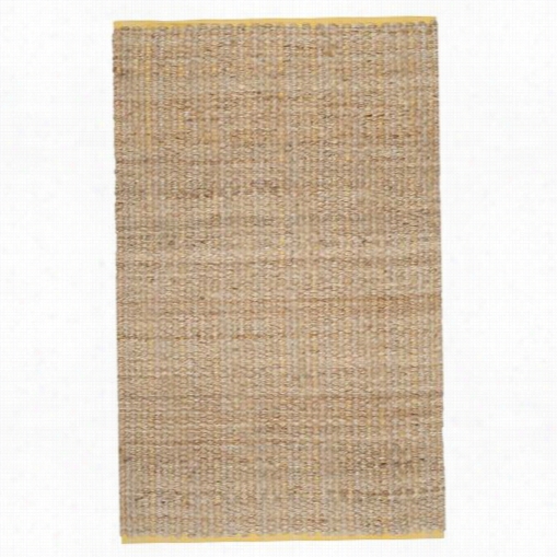 Safavih Cap811a Cape Cod 80 % Jute  20 Cotton Hand Wove Yellow Rug