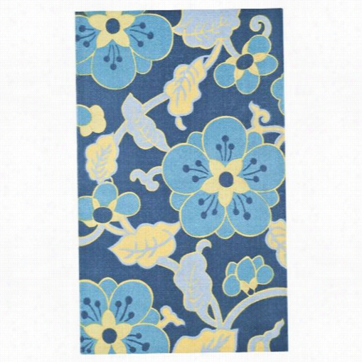 Safavieh Cdr134c-24 Cedar Brook Cotton P Ile Hand Lomed Navy/gree Rug