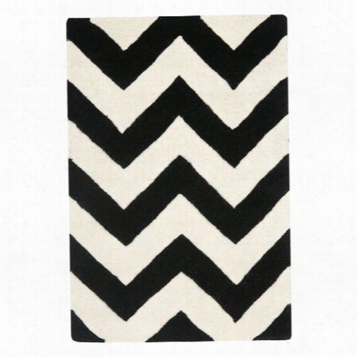 Safavieh Ccht715a Chatha M Wool Hand Tufted Ivory/black Rug