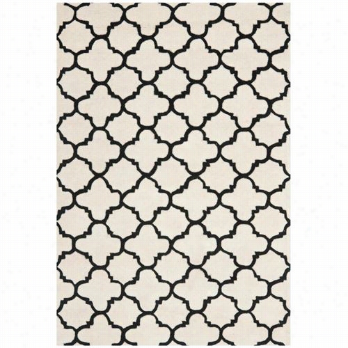 Safavieh Cht717a Chatham Wool Hand Utfted Ivory/black Rug