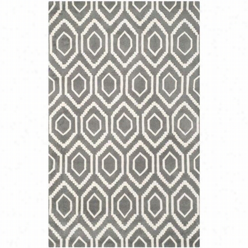 Safavieh Cht731d Chatham Contemporary Wool Hand Tufted Dark Grey/iory Ug